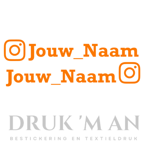 Naamsticker met instagram logo