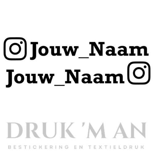 Naamsticker met instagram logo