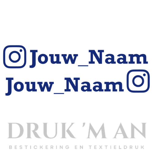 Naamsticker met instagram logo