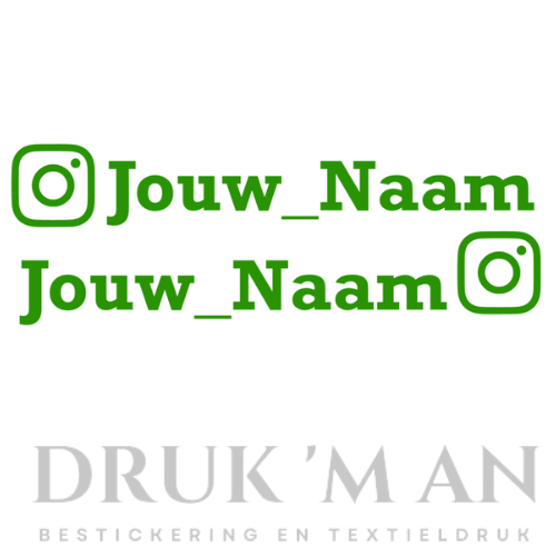 Naamsticker met instagram logo