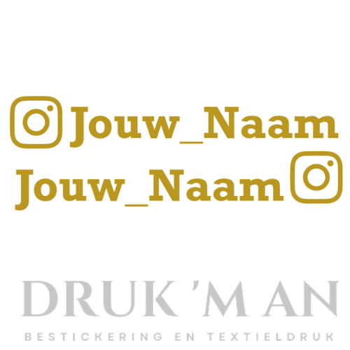 Naamsticker met instagram logo