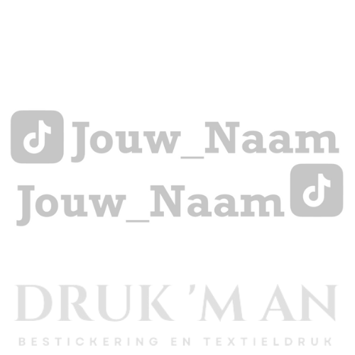 Naamsticker met tiktok logo