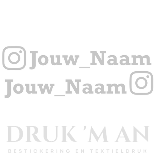 Naamsticker met instagram logo