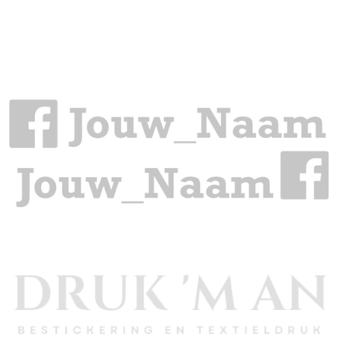 Naamsticker met facebook logo
