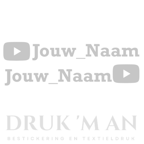 Naamsticker met youtube logo