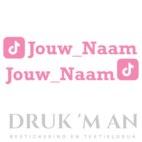 Naamsticker met tiktok logo