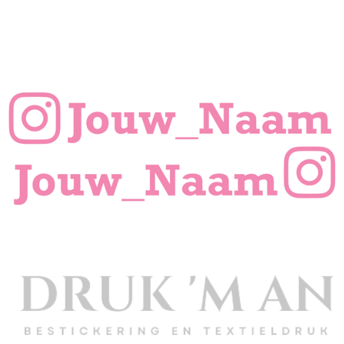 Naamsticker met instagram logo