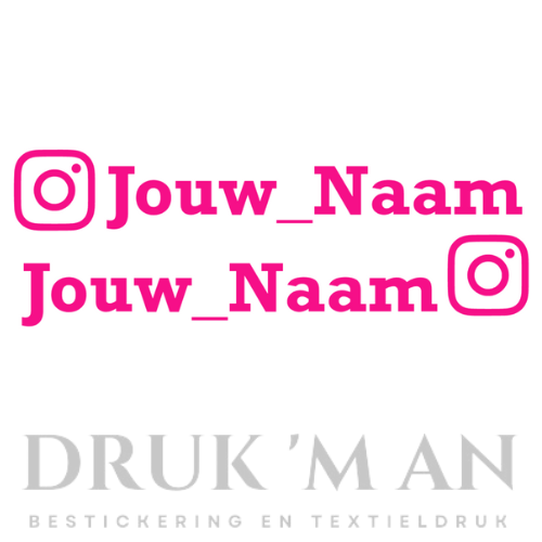 Naamsticker met instagram logo
