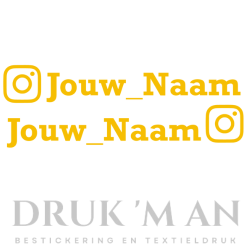 Naamsticker met instagram logo